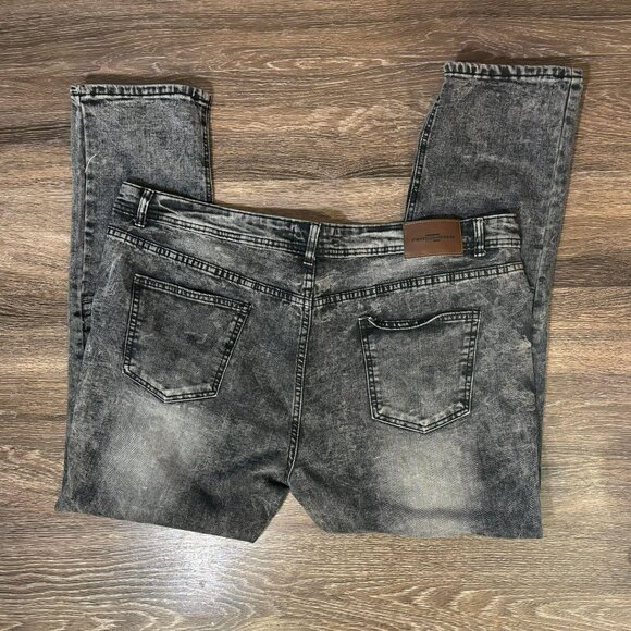 Phat Farm Y2k Grey, Stretch, Patched and distressed Size 42x30 Jeans - Picture 6 of 10